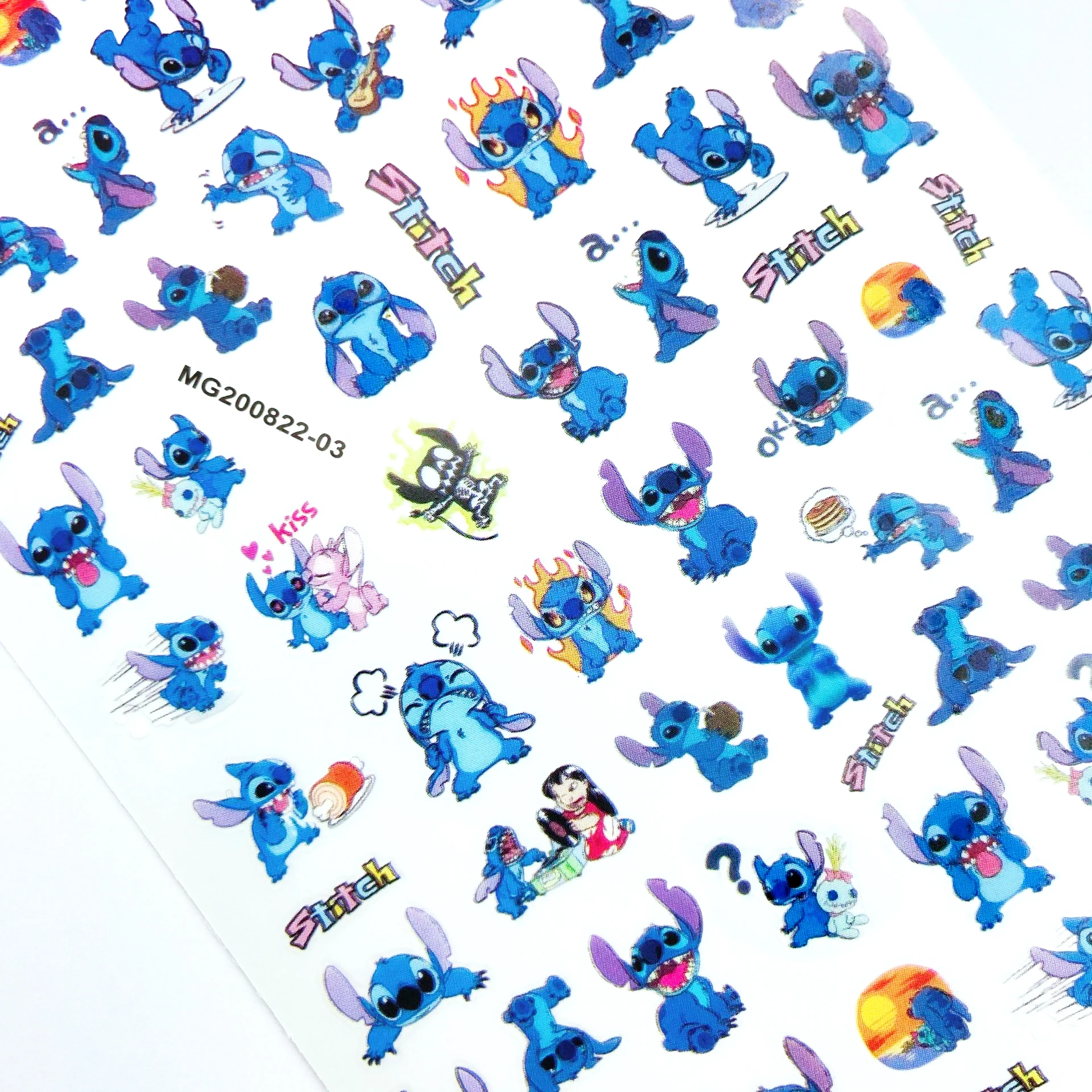 1PCS Disney Cartoon Anime Star Character Nail Sticker Mickey Minnie Dumbo Slider Manicure New Stitch | Красота и здоровье