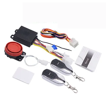 

Motorcycle Anti-theft Alarm 12V Universal Anti-theft System Scooter Anti-theft Security Alarm System 2 Control Keychains