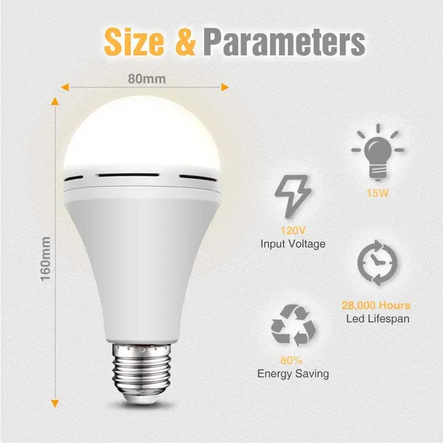 LED 7W Warm White Magic Bulb with Remote Controller and Rechargeable  Lithium Built-in Battery E26 Lamp for Home Power Outages Lighting for  Emergency Bulb - China LED Emergency Bulb, LED Magic Bulb