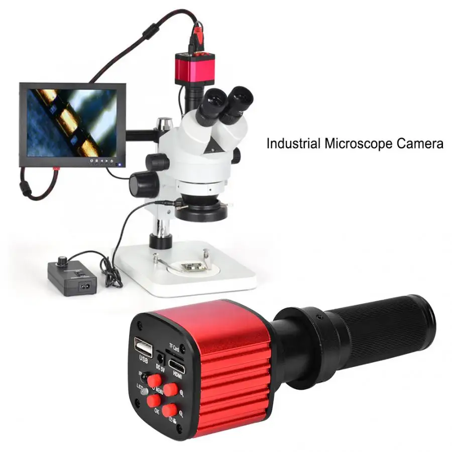 Microscopio 1080P HDMI 4608x3456 USB C-Mount электронный промышленный микроскоп камера 100-240 В