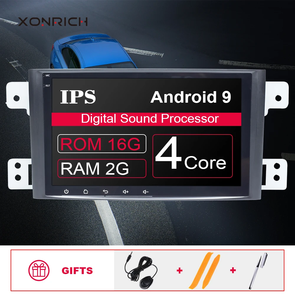 2 Din Android 9,0 Автомобильный DVD плеер для Гранд витара нового дизайна 2005 2006 2007 2008 2009 2010 2011 2012 2013 радио аудио gps навигации стерео
