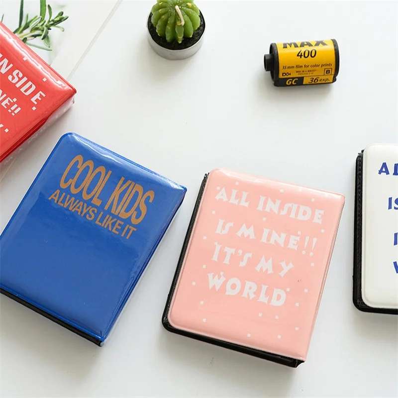 PVC Cartoon Album Clear Pockets Holds Mini Photos Album Card Collection Book Round Hollow Photo Mini Scrap Collector Book