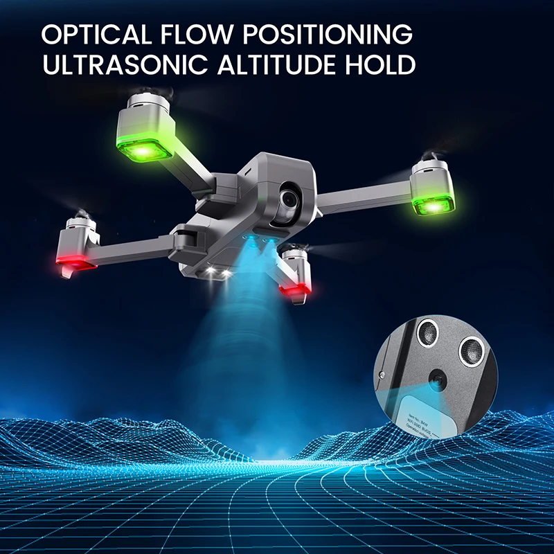 Складной Дрон Potensic D88 5G WiFi FPV GPS возврат с камерой 2K Высокий режим удержания рычаг RC