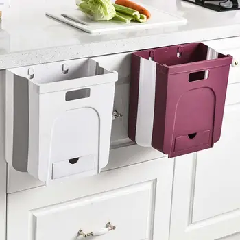 

Kitchen Balcony Drawer Hanging Collapsible Garbage Waste Bin Storage Cabinet Trash Can