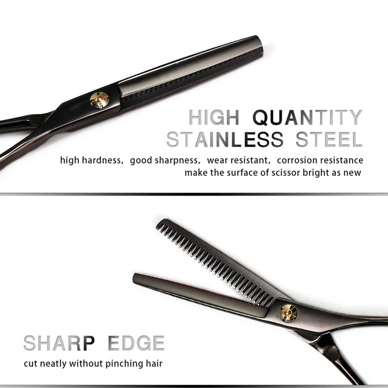 5.5' Professional Black Japan Hair Scissors Cutting Thinning Hairdressing Barber Scissors Salon Haircut Styling Tools