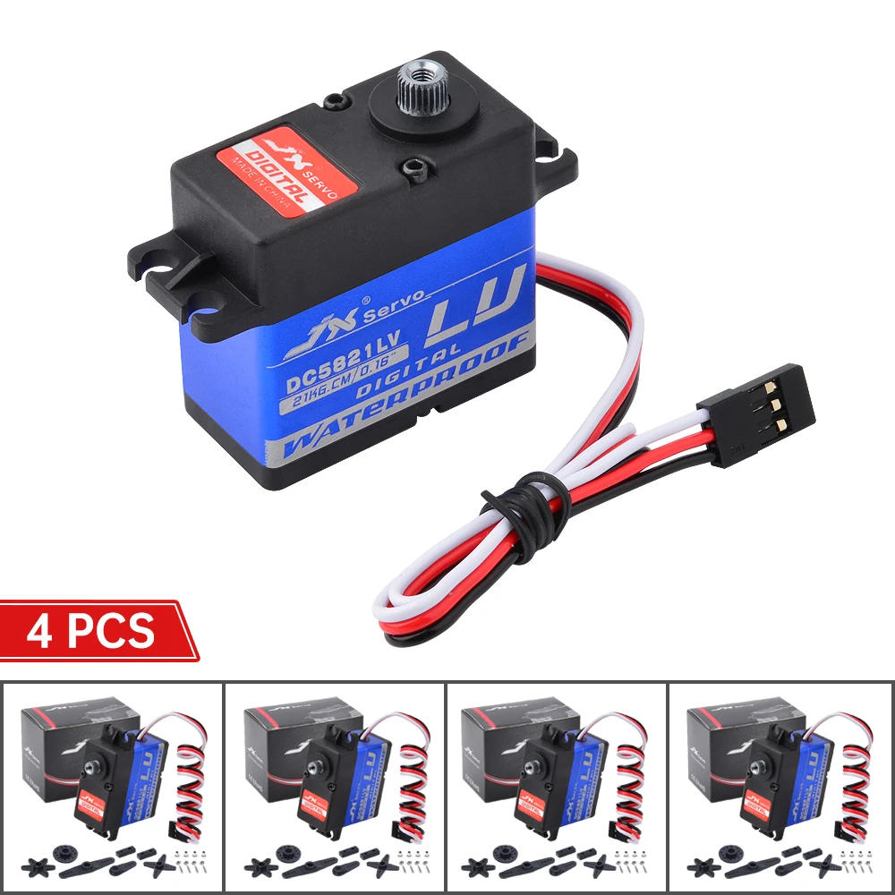 4pcs JX DC5821LV 21.8KG Full Waterproof Digital High Quality Servo For