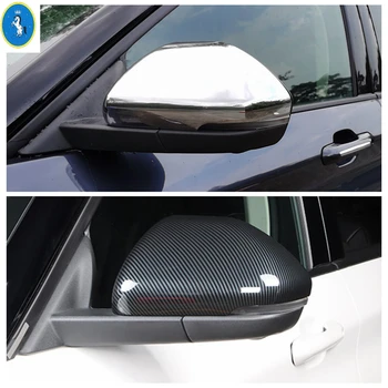 

Rearview Mirror Cover Cap Cover Trim ABS Chrome / Carbon Fiber Exterior Refit Kit Fit For Ford Explorer 2020 2021 Accessories