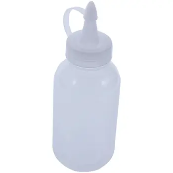 

12pcs 100ml transparent Squeeze measuring white dispensing bottle