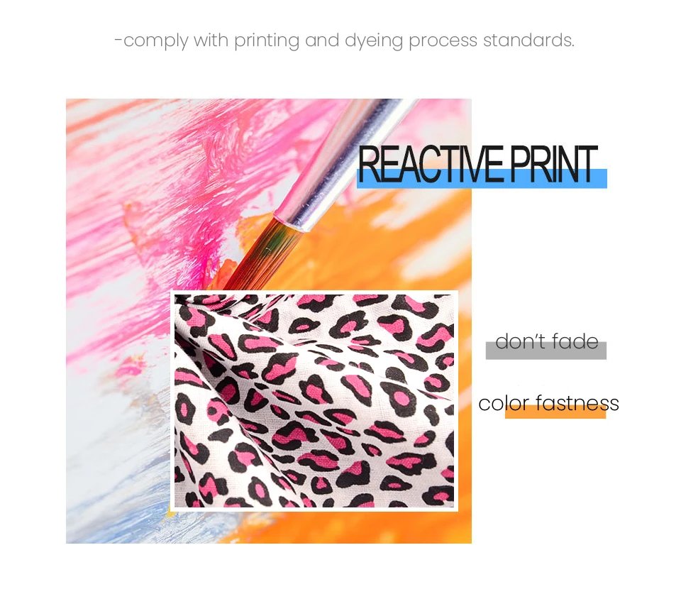 Teramila Charming Leopard Floral Plain 100 % Baumwolle Print Patchwork Stoff Zeichnungen Stoff zum Nähen handgefertigte Handarbeiten Handarbeiten – Detail 9