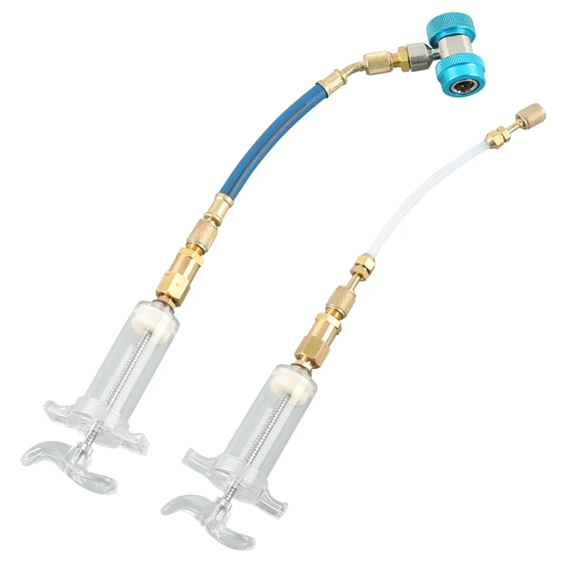 

1 Set Auto Oil / Paint Fabric 30ml/50ml Injector 1/4 Inch Sae R134a With Low Side Quick Hit Low Side Quick Switch Adapter