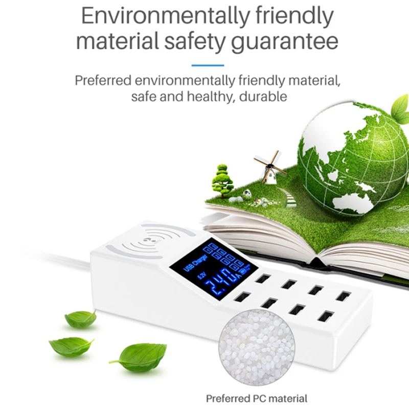 8 Port Fast Charge Charger 2.4A High Current Broadband Voltage Wireless for Mobile Phone OUJ99