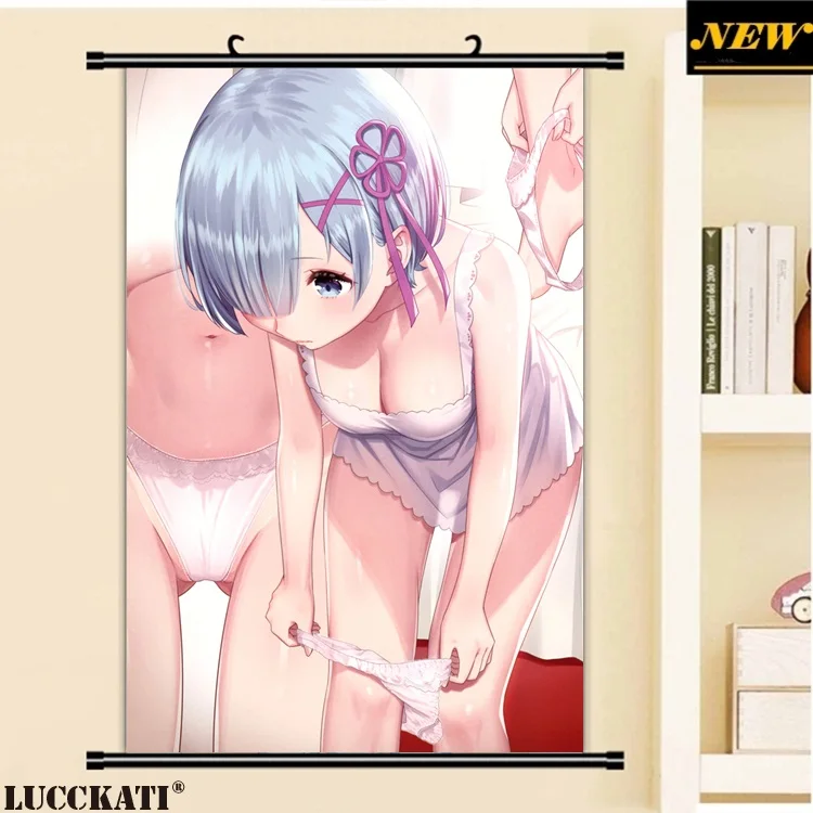 40X60 см Re Zero Re: Zero Hajimeru Isekai Seikatsu Rezero Rem Сексуальная лоли камушки Мультфильм Аниме прокрутки холст живопись плакат