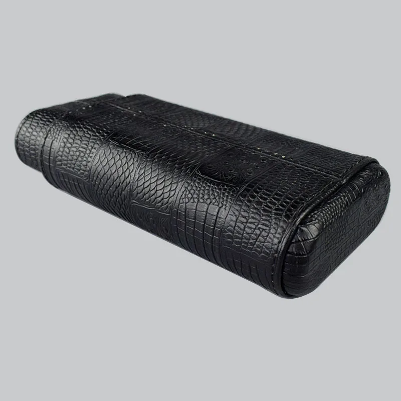 Special Luxury Black High Gloss Wood Cigar 3 Tube Humidor