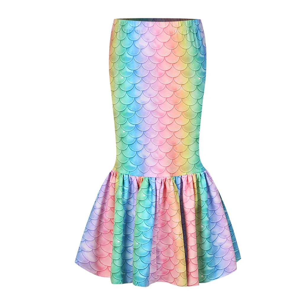 

Kids Girls Clothes Set 3D Print Sequin Colorful Princess Party Skirt Clothes Outfits Newborn clothing Vetement Enfant Fille