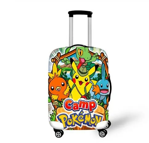picture color 18-32 дюймов Pokemon Eevee дорожный костюм чехол защитный чехол на чемодан чехол дорожные аксессуары Эластичный Чемодан пылезащитный чехол Чехол для костюма - Цвет: picture color