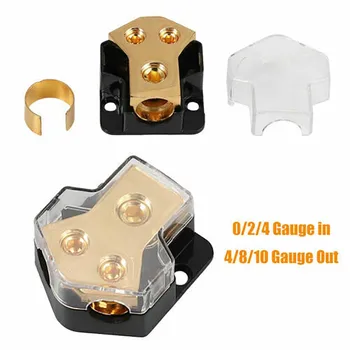 

2Way Amp Copper Power Distribution Block For Car Audio Splitter 4/8/10 Gauge Out Brand New And High Quality