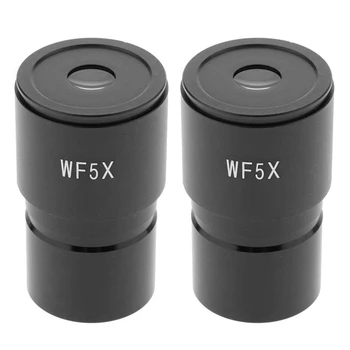 

2Pcs/Set Biological Microscope Eyepieces WF5X Accessory Wide Field Wide Angle Lens 23.2mm Diameter