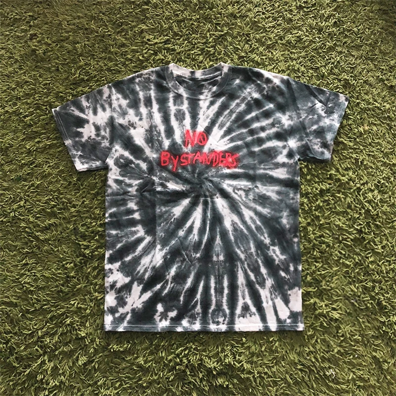 Трэвиса Скотта Astroworld Festival Run Tie Dye Футболка мужская и женская ASTROWORLD уличная хип-хоп Футболка Трэвиса Скотта