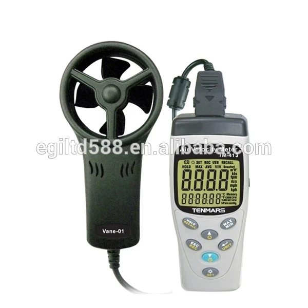 

TM-413 Anemometer Air Flow Meter Wind Speed Tester
