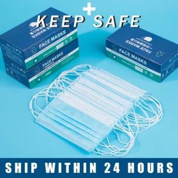 

Anti-Pollution 3 Layer Mask dust protection Masks Disposable Face Masks Elastic EarLoop Disposable Dust Filter Safety Mouth Mask