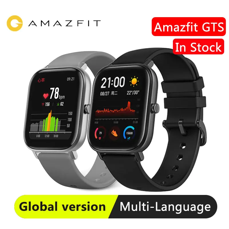 Смарт-часы Xiaomi Huami Amazfit GTS, глобальная версия, gps, умные часы, пульсометр, 5 АТМ, водонепроницаемые, для плавания, отслеживания сна