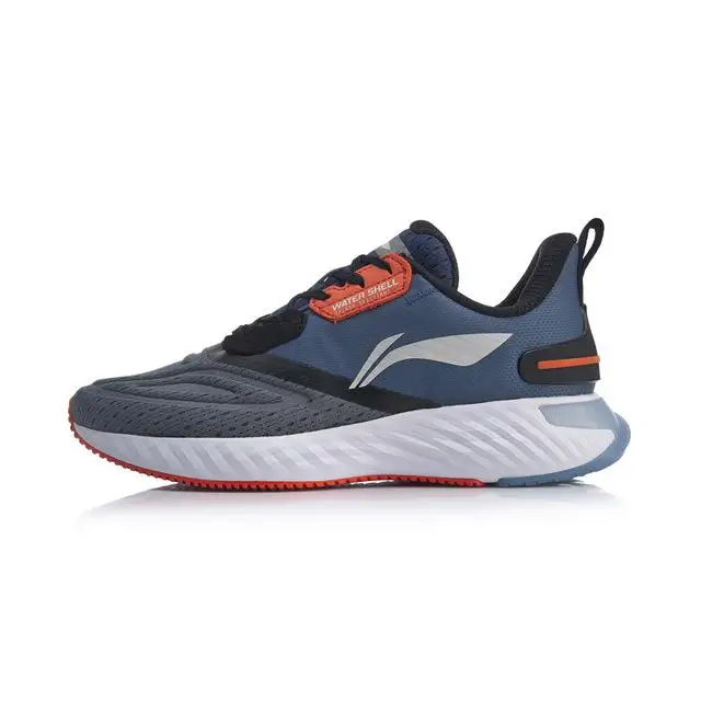 Li-Ning Men LN CLOUD V SHIELD Cushion Running Shoes WATERSHELL LiNing Waterproof Sport Shoes Sneakers ARHP143 SOND19 - Цвет: ARHP143-3H