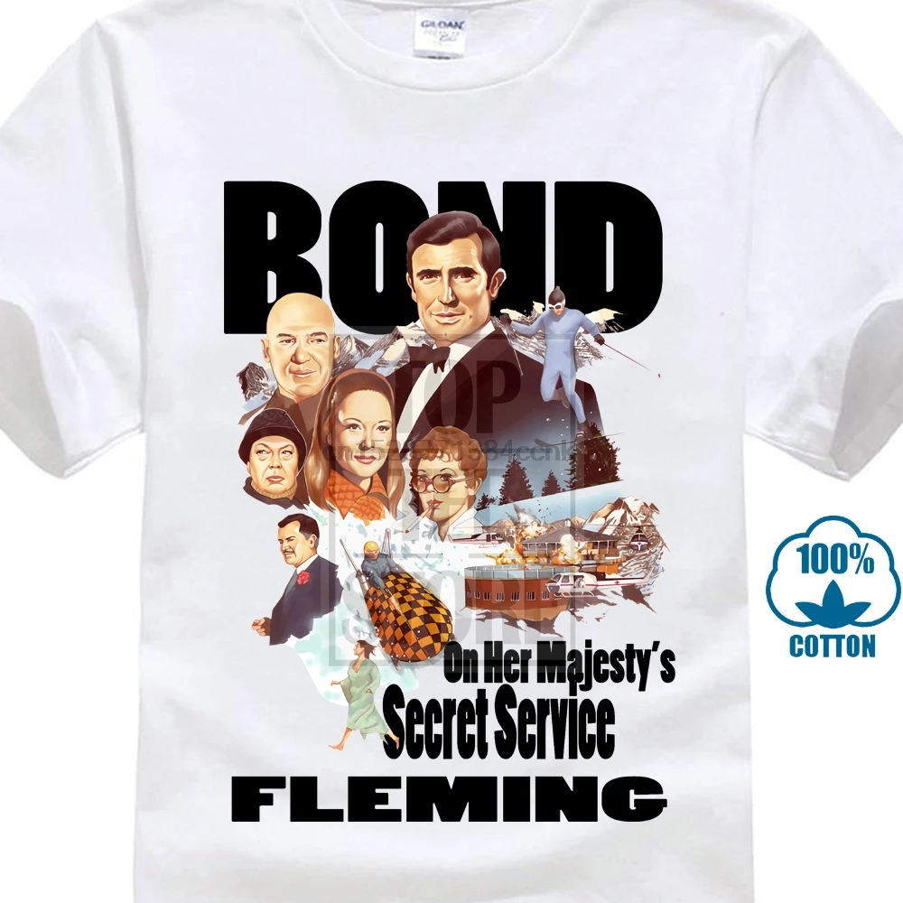 James Bond V16 футболка белый Zink Небесно-Голубой все размеры S до 4Xl | Мужская одежда