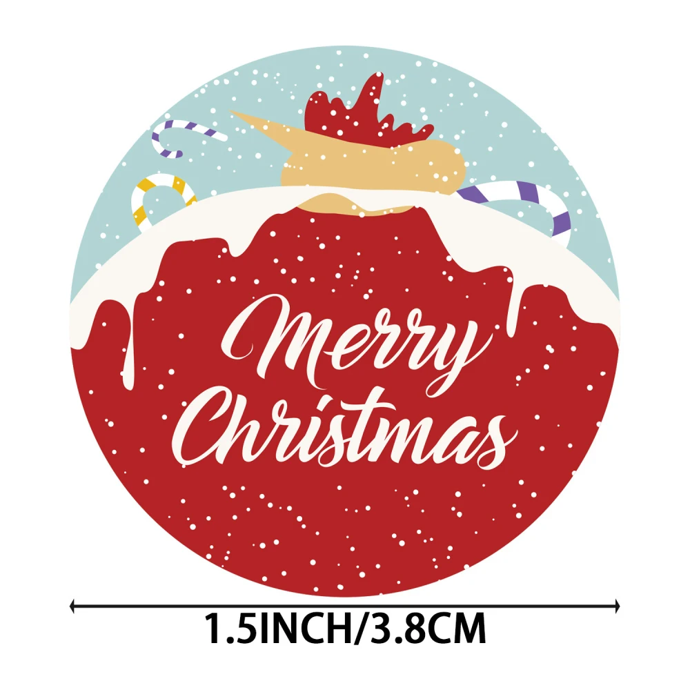 250pcs/Roll 6 Designs Adhesive Christmas Gift Name Tags Xmas Stickers Present Sealing Labels Christmas Decals Gift Package Decor