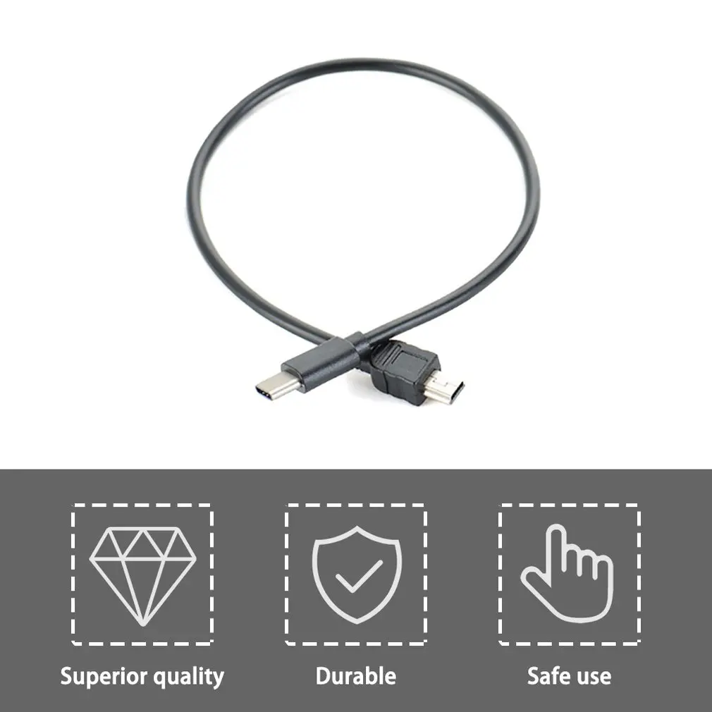 30 см портативный размер мини USB 5PIN штекер USB-C 3,1 Тип C Мужской кабель адаптера данных шнур конвертер кабель для ноутбука