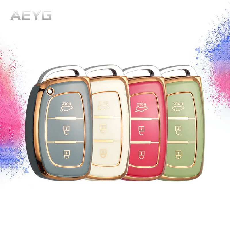

Car Key Case Cover For Hyundai Tucson Sonata Fe Creta ix25 ix35 ix45 i10 i20 i30 i40 Verna Solaris Mistra Elantra Accessories