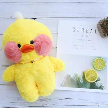 

INS Cafe Plush Figure Toys Duck Stuffed Animal The Internet Star Hyaluronic acid duck Mini Yellow Duck Pink Cheek