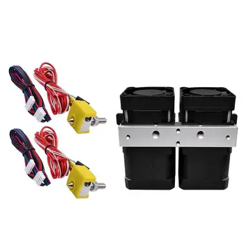 

3D Printer Makerbot8 MK8 Dual Extruder Nozzle 0.2/0.3/0.4/0.5mm 12V/24V Dual Printer Head for 1.75mm Filament with 6 pin