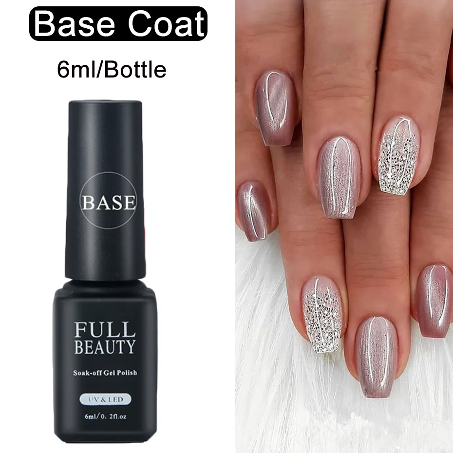 15ml Acrylic Permanent Temperature Change Glue Nail Extension Jelly UV Builder Gel White Pink Clear LED Lacquer Manicure JI1522 - Color: Base Coat