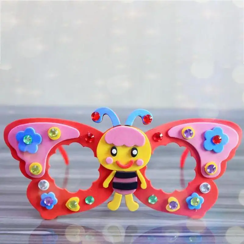 EVA алмазные очки для детей DIY ручная паста 3D стерео наклейки игрушки случайный