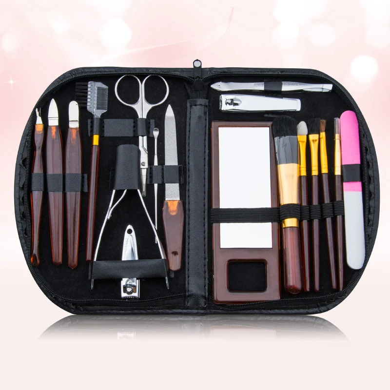

18pcs Professional Nail Clippers Manicure Nail Care Set Scissors Tweezers Ear Spoon Beauty Nail Kit Nail Art Tools