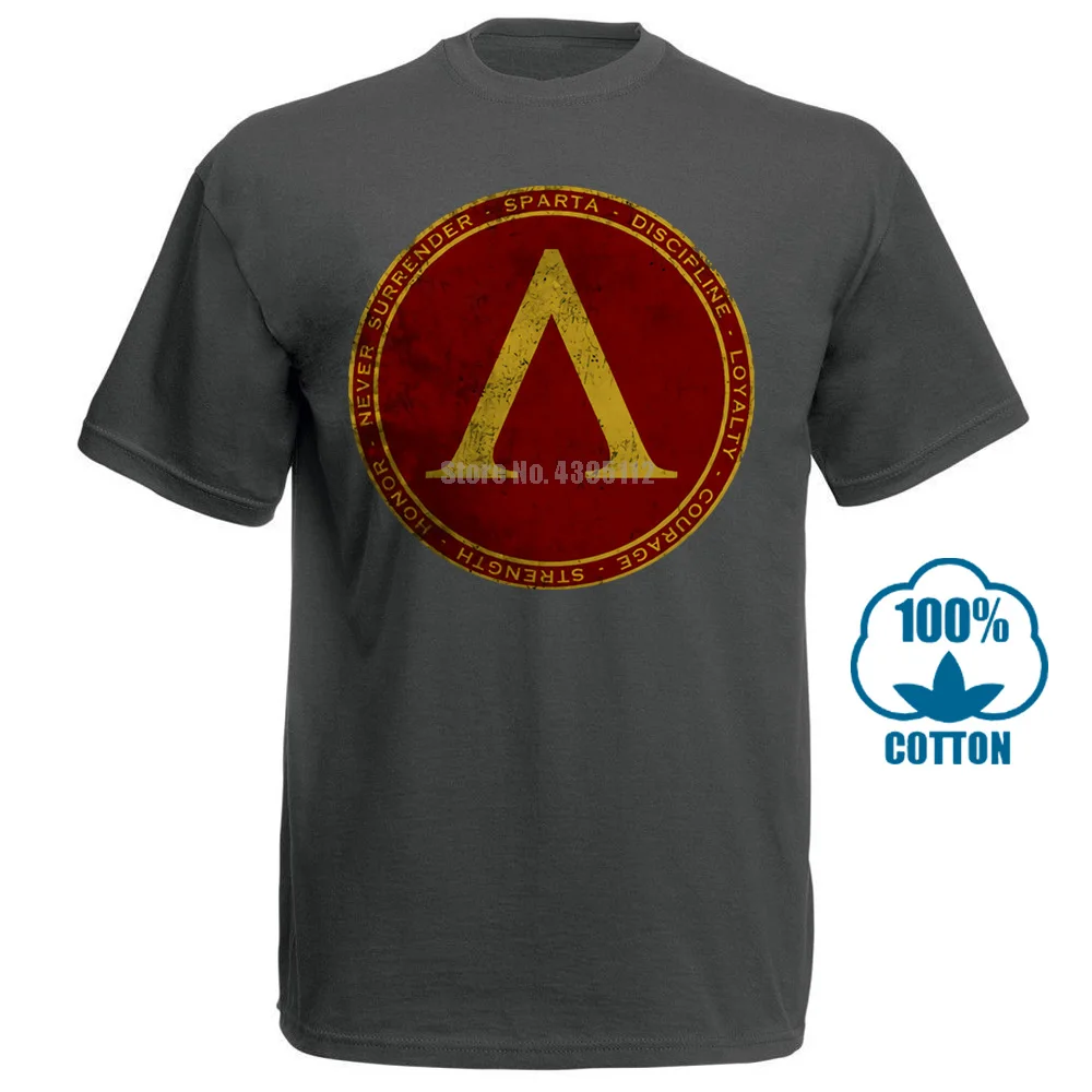 Charcoal Спарта футболка Spartans Poleis Polis Spartaner Spartiaten Never Surrender - Цвет: Charcoal