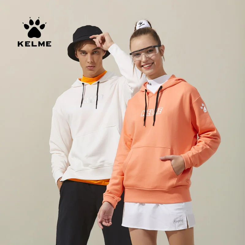 Тренировочный Свитшот KELME пуловер с карманами длинным рукавом капюшоном для