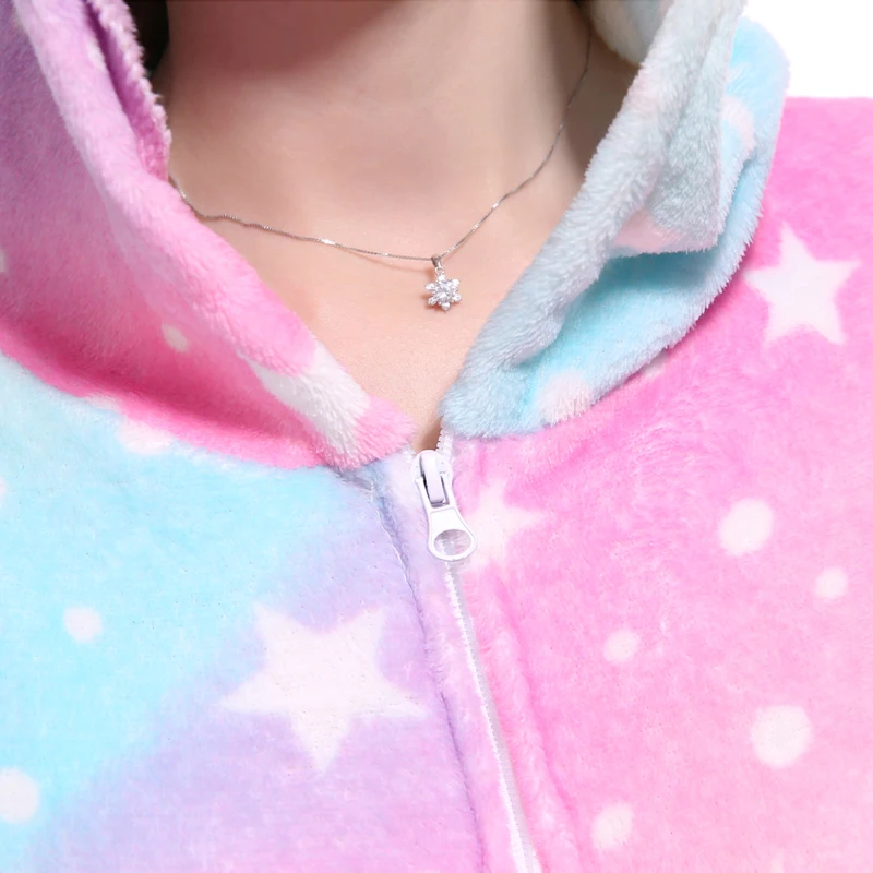 Kigurumi Единорог Пижама для взрослых животных Ститч комбинезон женщин и мужчин пара