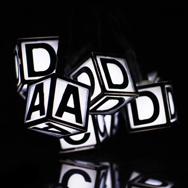 30 LEDs String Light Solar Powered Letters Printed Decorative Lamp Party Garden