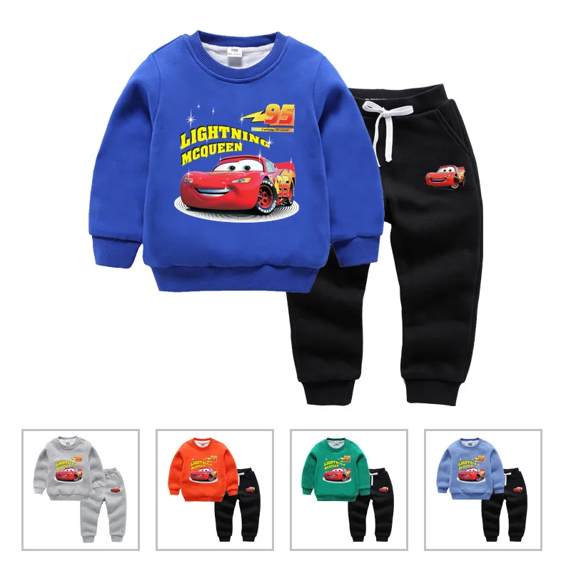 

New Style Korean-style Autumn And Winter Childrenswear CHILDREN'S Suit Two-Piece Set Girls Baby Hoodie BOY'S Brushed And Thick T