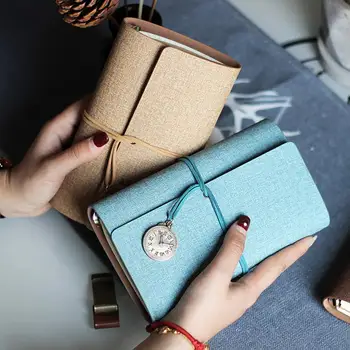 

A6 Retro Wind Strap Creative Hand Account Book Notebook To Blank Grid Horizontal Line Diary Notebook School Supplies Stationery