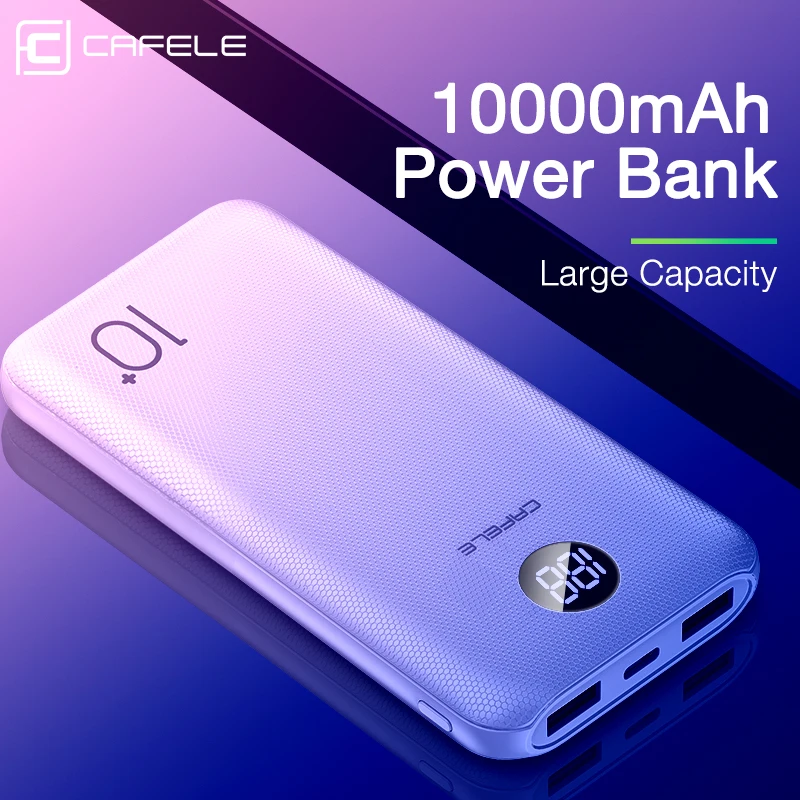 

CAFELE 10000mAh Power bank Triple output Portable Mobile Phone Charger External Battery For iPhone samsung huawei xiaomi oneplus