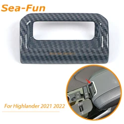 Couverture décorative autocollante de panneau d'accoudoir central de voiture, accessoires chromés pour Toyota Highlander Kluger 2021 2022 