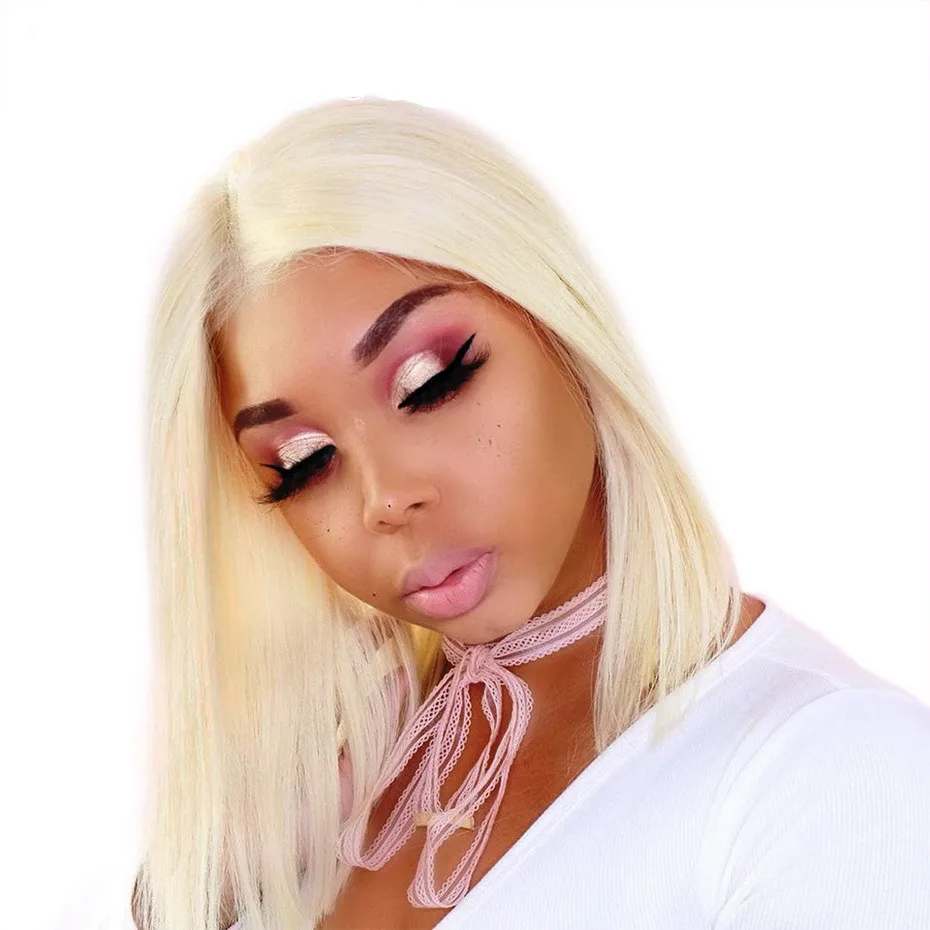613 бразильские прямые натуральные волосы Halo Lady Beauty парик на сетке спереди 13*4