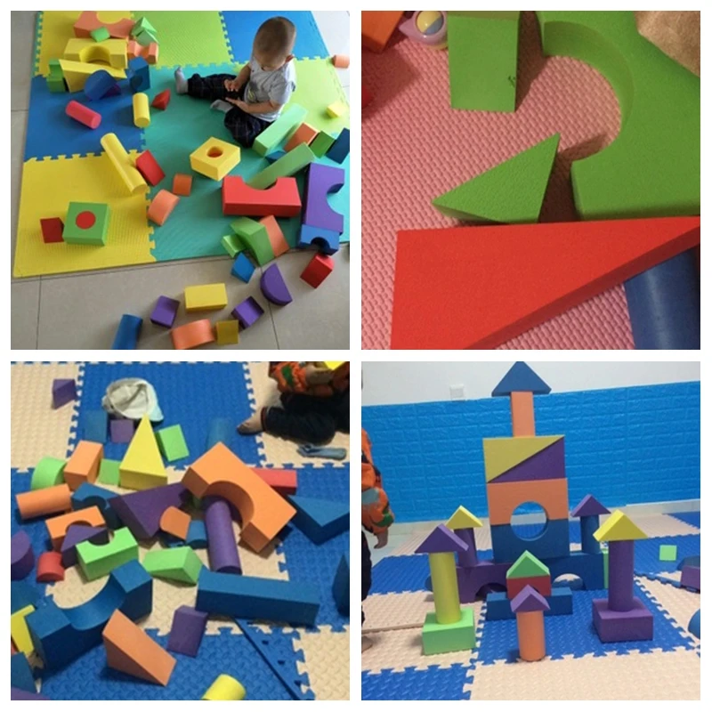 Детский конструктор из пенопласта 50 шт.|Блочные конструкторы| |