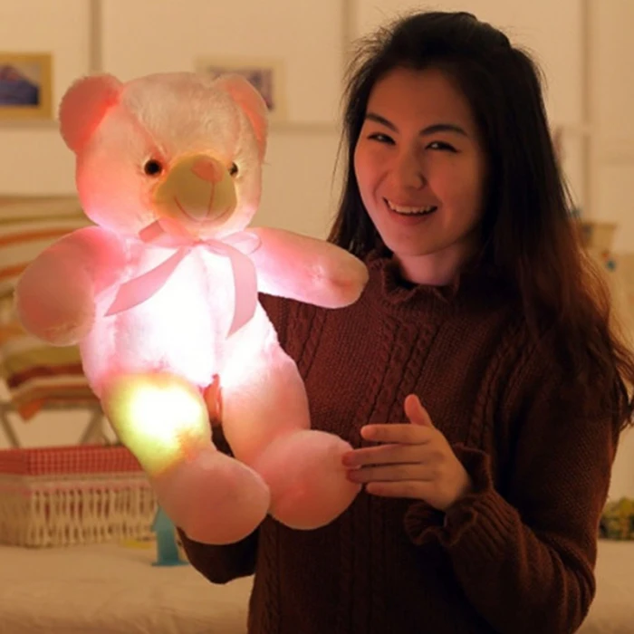 30 см/50 см милый светодиодный плюшевый медведь игрушка чучело светильник светящаяся мягкая игрушка для детей и взрослых