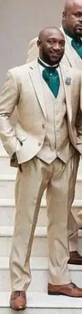 as picture Повседневные зеленые мужские костюмы Trajes de hombre, Свадебные смокинги для жениха, мужские костюмы из 3 предметов, костюм жениха, мужской пиджак для костюма - Цвет: as picture