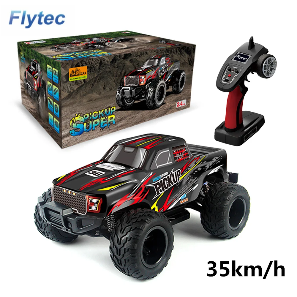 

Flytec 1:12 RC Car 8897 2.4G 4WD 35km/h High Speed Off-Road Pickup Remote Control Car with 2 Battery RTR Vehicle for Kids Toys