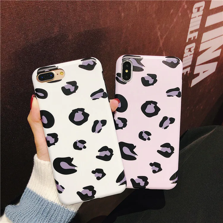 Applicable New Style Leopord Pattern Applicable iphonexr Xs MAX Phone Case iPhone 8/7 Plus/6 Dull Polish All Edges Included Pres