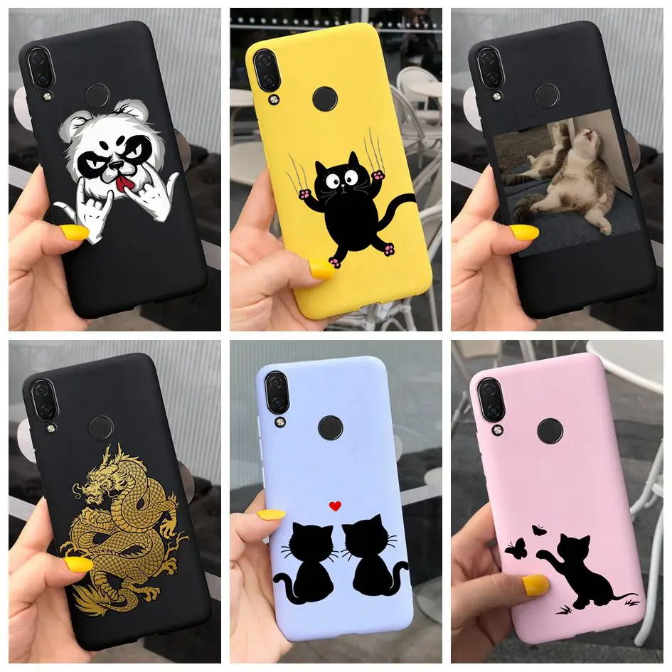 Чехол для Huawei Nova 3i 3e 2i 5t 7i противоударный бампер мягкий чехол с рисунком кота